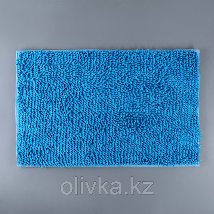 Коврик Доляна «Букли длинные», 49×76 см, цвет голубой