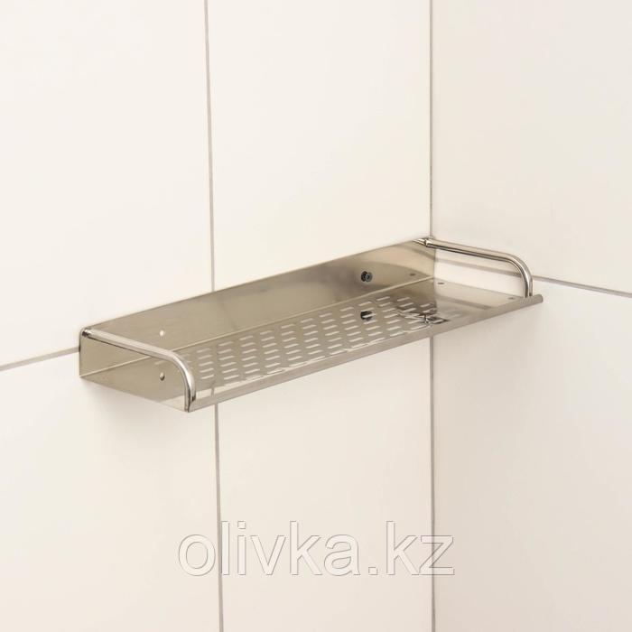 Полка для ванной, 40×12×4 см, нержавеющая сталь