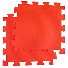 Детский коврик-пазл, 1 × 1 м, красный