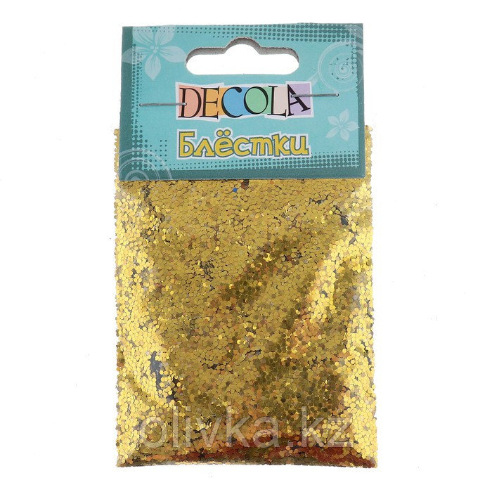 Декор блёстки ЗХК Decola 0.1 мм, 20 г, золото майя