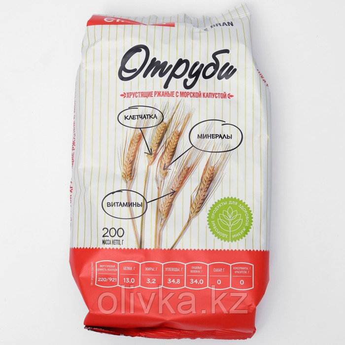 Отруби ржаные, с морской капустой, 200 г
