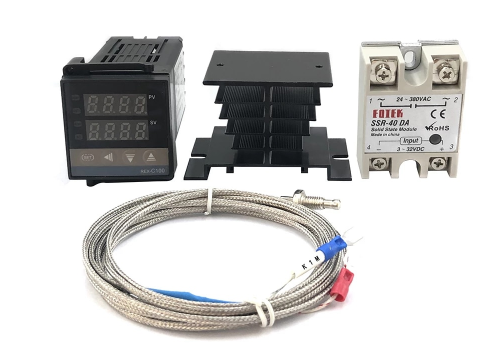 Контроллер температуры REX-C100 с SSR выходом, макс.40A, реле SSR и датчиком термопара - фото 1 - id-p85932387