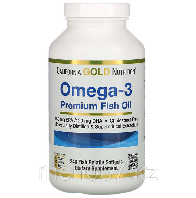 БАД Рыбий жир Omega-3 (240 капсул) California Gold Nutrition