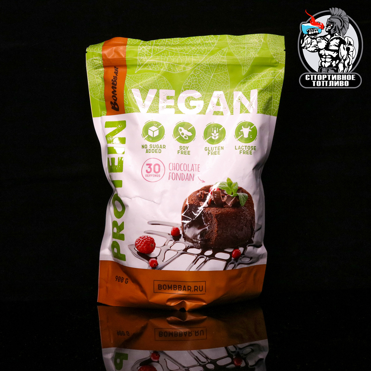 BombBar - Vegan Protein 900гр/30порций Шоколадный фондан