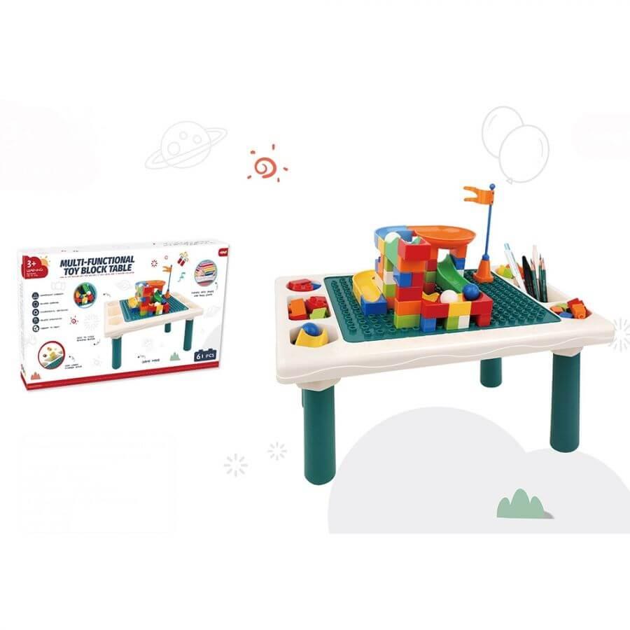 Pituso Стол для игры с конструктором в комплекте с конструктором 61эл