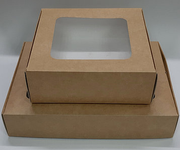 Подарочная крафт коробка, 35*27*5,5 см.