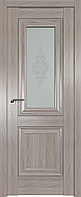 Дверь Экошпон 28Х Серебро Орех Пекан, Кристалл матовый, 900