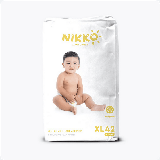 Подгузники Nikko размер XL (12-18кг) 42 штуки