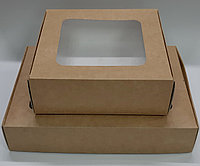 Подарочная крафт коробка, 25,5*19,5*4,5 см.