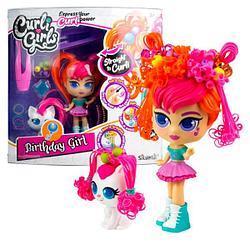 Кёрли гёрлс Именинница Мейли с белым котёнком Лулу Curli Girls 82099