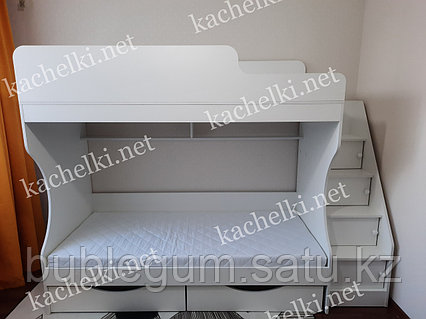 Двухъярусная кровать с ящиками TOMIX Капризун К443 , белый