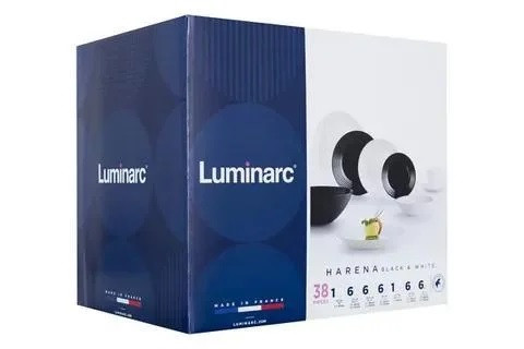 Столовый сервиз Luminarc Harena White&Black 38 предметов на 6 персон - фото 2 - id-p85979907