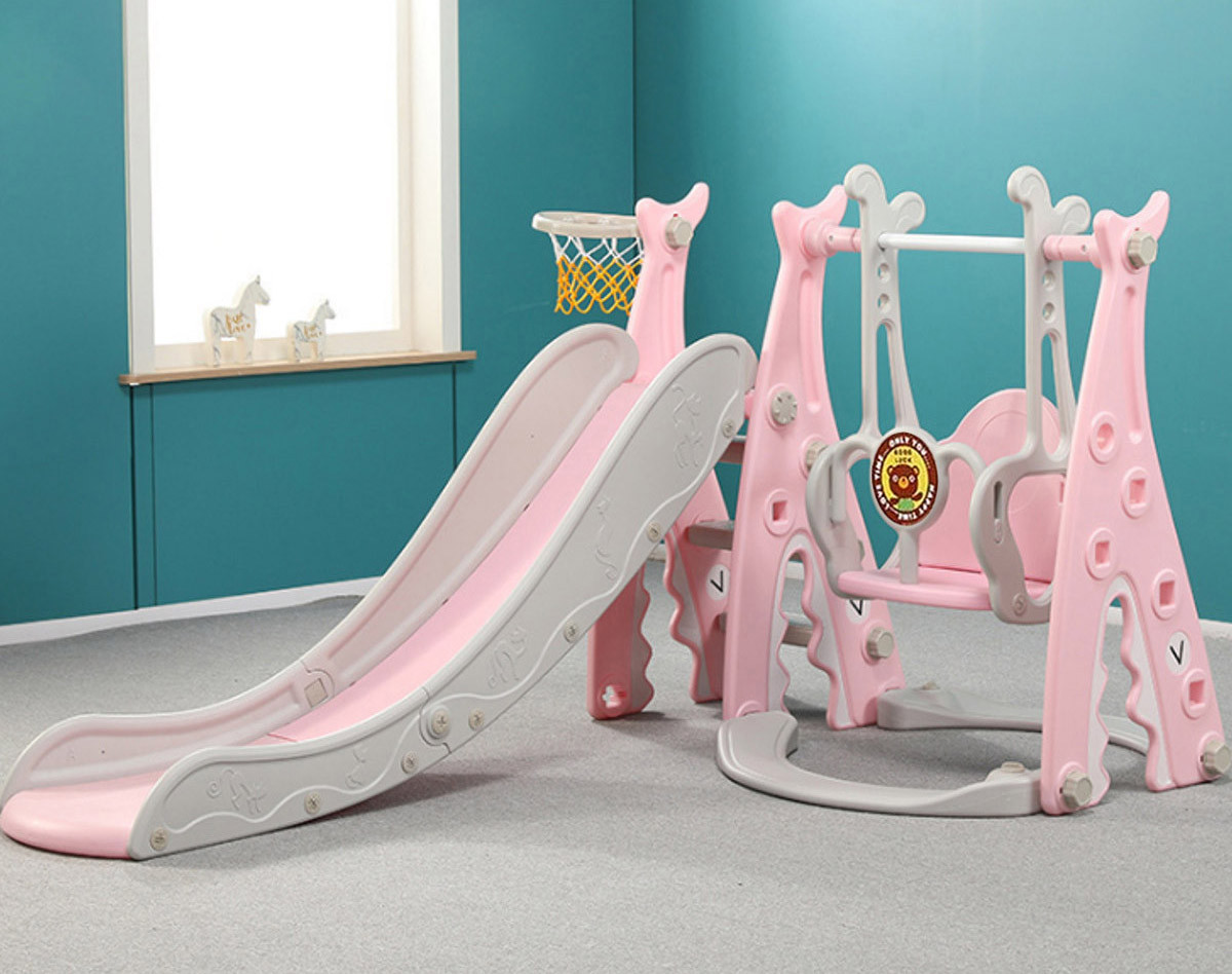 Детский игровой комплекс HT-1-2 Акула (розовый) - фото 2 - id-p85980345