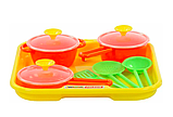 Набор детской посуды "Настенька" с подносом на 4 персоны Полесье, фото 3