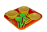 Набор детской посуды "Настенька" с подносом на 4 персоны Полесье, фото 4