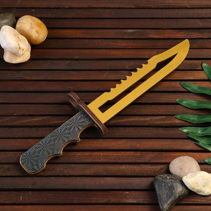 Деревянный Штык-Нож - жёлтое лезвие (28 см.)