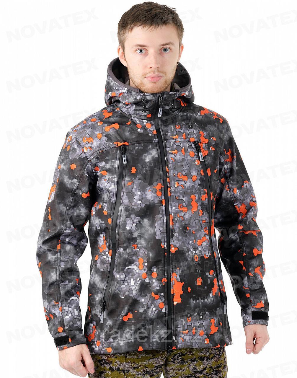 Куртка демисезонная для туризма NOVATEX ТРЕК (ткань полофлис/цвет матрица), размер 48-50 - фото 1 - id-p86005910