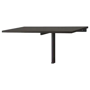 Стол откидной НОРБЕРГ черно-коричневый 74x60 см ИКЕА, IKEA, фото 2