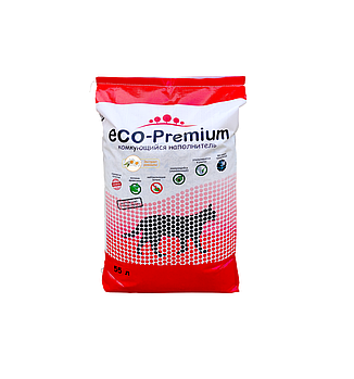 ECO-Premium Ромашка, 55 л - 20 кг |Эко-премиум комкующийся древесный наполнитель|
