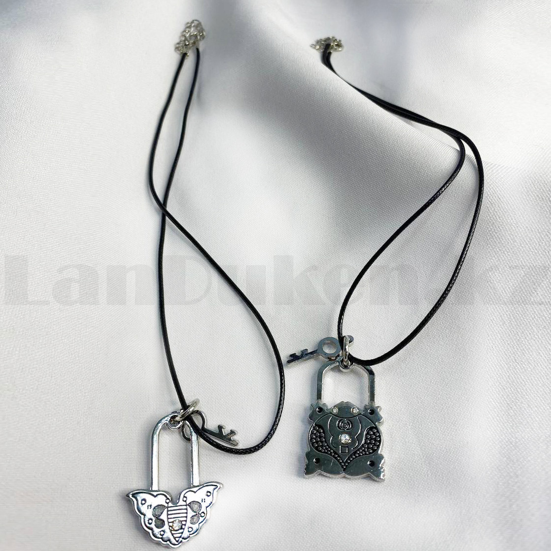 Парные кулоны подвески для влюбленных Сердце с замком и ключиком - фото 9 - id-p86003335