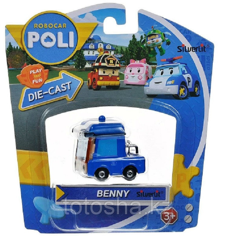 Robocar Poli Бэнни металлическая машинка 6 см , 83254