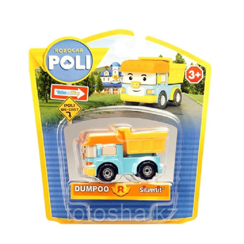 Robocar Poli Дампи металлическая машинка 6 см , 83164