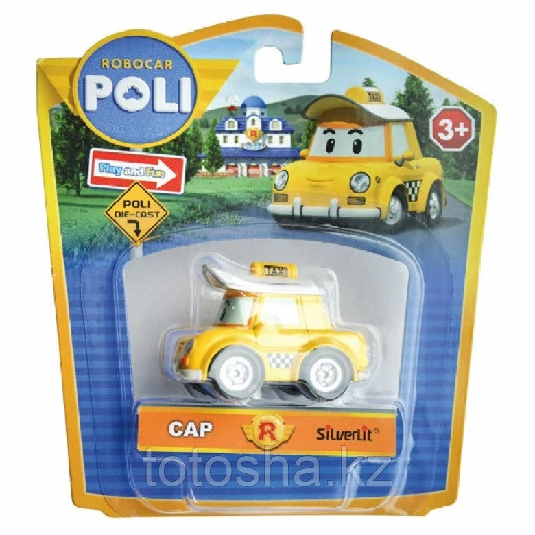Robocar Poli Кэп металлическая машинка 6 см , 83175