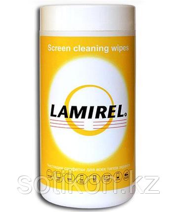 Чистящие салфетки Lamirel для экранов всех типов в тубе, 100 шт., фото 2