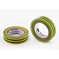 Изолента полимерная желто-зеленая 19мм*9,15м