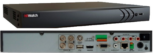 DS-H304QAF(B) - 4-канальный гибридный HD-TVI регистратор с технологиями AcuSense и AoC.