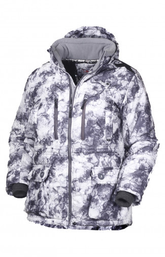 Куртка мужская зимняя ОКРУГ Охотник -20°C (ткань алова, кмф.белый), размер 48