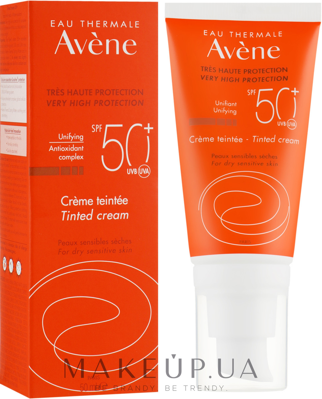 AVENE SUN Крем солнцезащит. SPF 50+ с тональной основой