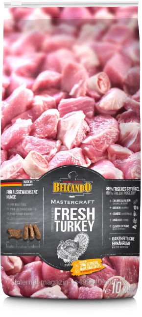 Беззерновой сухой корм для собак всех пород Belcando MasterCraft Fresh Turkey (индейка, курица)