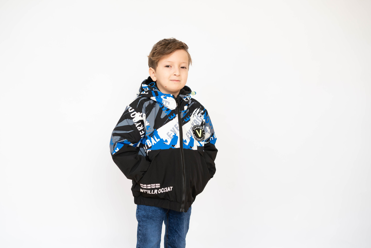 Куртка детская с косыми карманами для мальчика