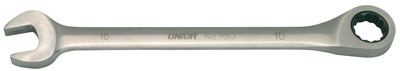 Ключ кованый комбинированный с храповиком - 160 UNIOR