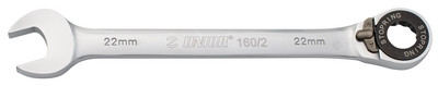 Ключ кованый комбинированный с храповиком - 160/2 UNIOR