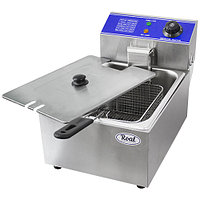 Фритюрница настольная электрическая с крышкой HEF-6L (275х430х300 мм, 6 л, 2,5кВт, 220В) 1 емкость