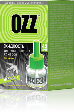 Жидкость Ozz standart для уничтожения комаров 45 ночей. - фото 1 - id-p86112051