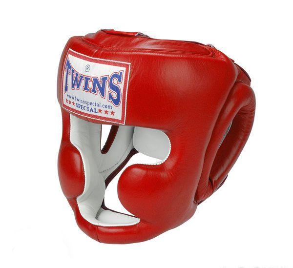 Шлем боксерский Twins HGL-6 для муай-тай размер XL (Красный) - фото 2 - id-p86115406