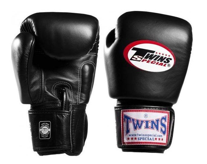 Перчатки Twins BGVL-3 для муай тай и бокса 12 oz (Черный)