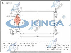 Радиатор охлаждения CHEVROLET CRUZE J300 08-16