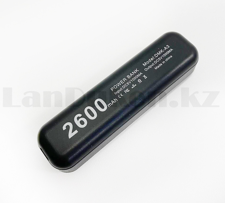 Портативное зарядное устройство компактное 2600 mAh Power Bank mobile A3 Demaco черный