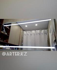 Зеркало с LED подсветкой и пескоструйным рисунком, 850(В)мм х 1630(Ш)мм