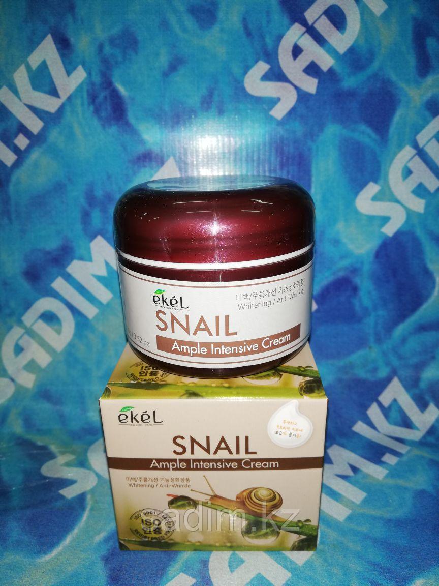 Ekel Snail Ample Intensive Cream - Улиточный крем для лица и контура глаз