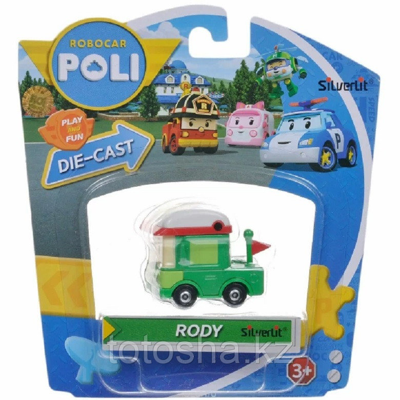 Robocar Poli Роди металлическая машинка 6 см , 83255