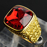Кольцо-перстень "Красный рубин", фото 2