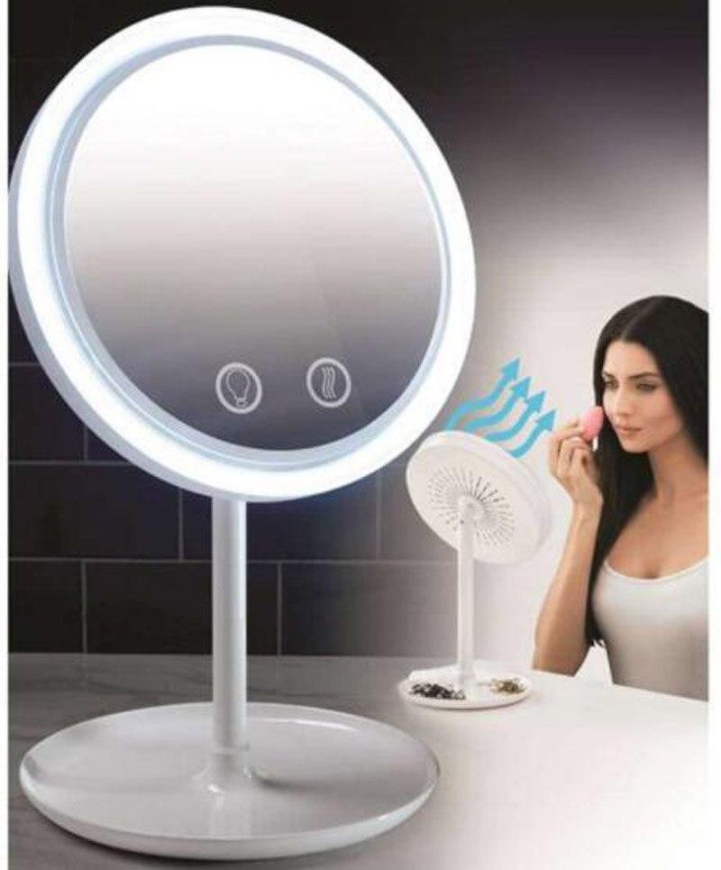 Сенсорное светодиодное зеркало с вентилятором и лупой 5х Breeze Beauty - фото 2 - id-p86187510
