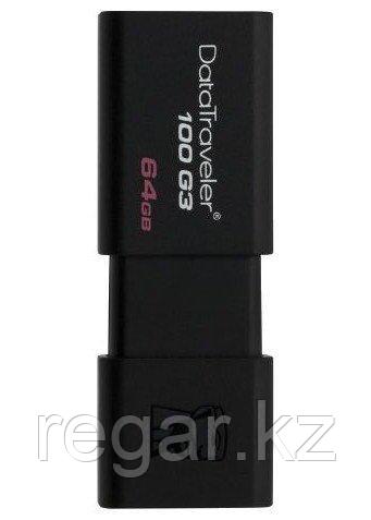 USB Флеш 64GB 3.0 Kingston DT100G3/64GB черный
