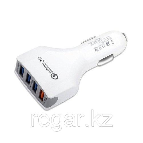 Зарядное устройство автомобильное Cablexpert MP3A-UC-CAR18,12V->5V 4-USB, поддержка quick charge 3.0