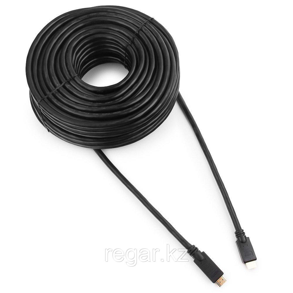 Кабель HDMI Cablexpert CC-HDMI4-30M, 30м, v1.4, 19M/19M, черный, позол.разъемы, экран, однонаправлен